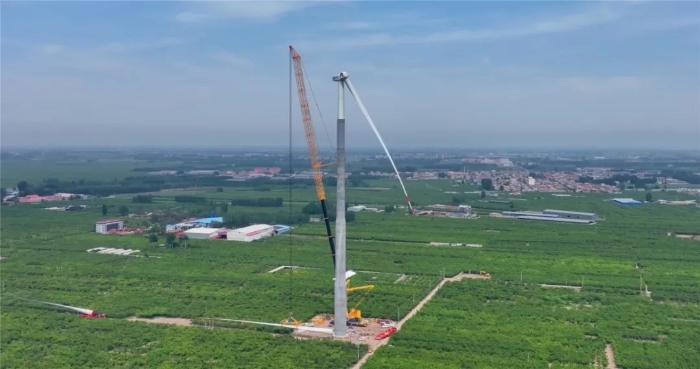 “全球第一吊”再临燕赵！166米，XCA4000助力华北绿电